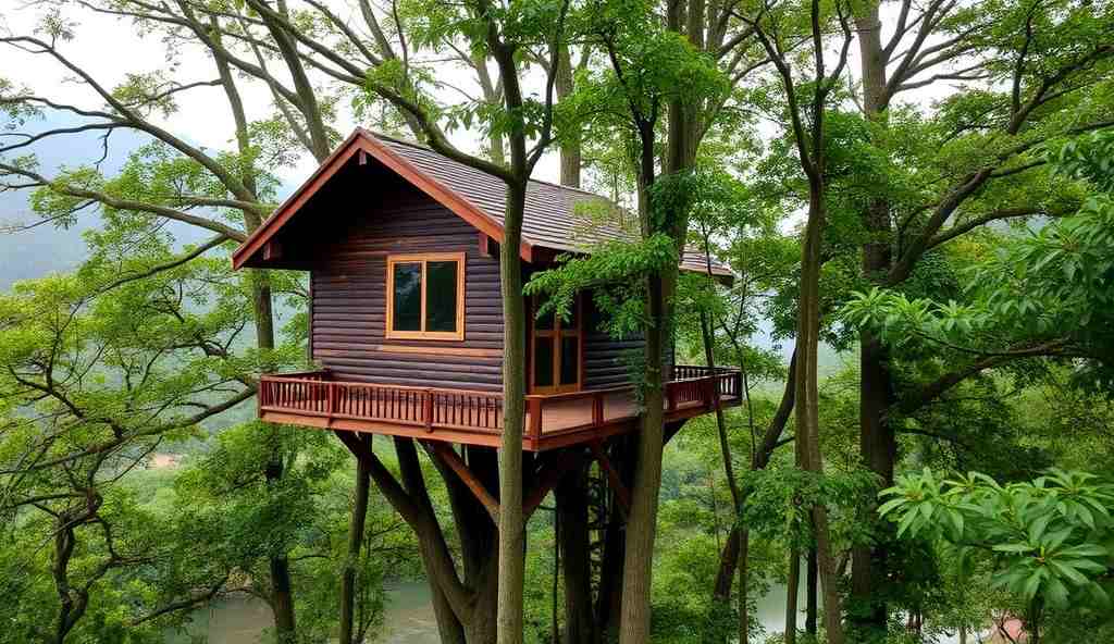 Treehouses in Chiang Mai, Thailand