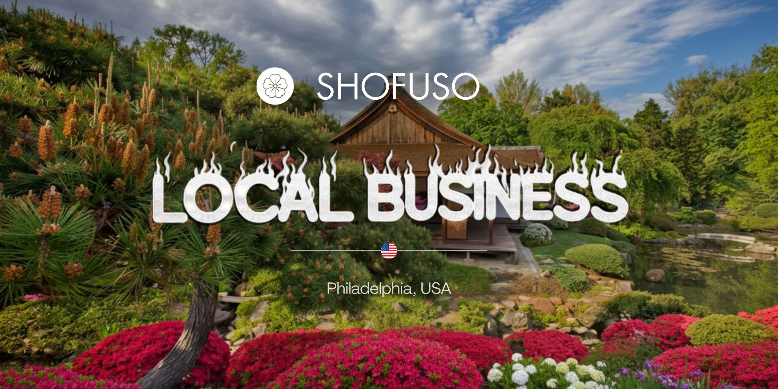 “Shofuso Japanese Cultural Center garden with pond view”