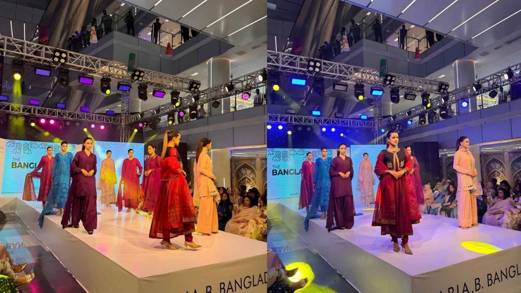 Maria B Bangladesh runway show showcasing festive and formal collections at the Dhaka launch event