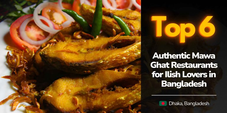 Fried Ilish fish Mawa Ghat restaurants banner.