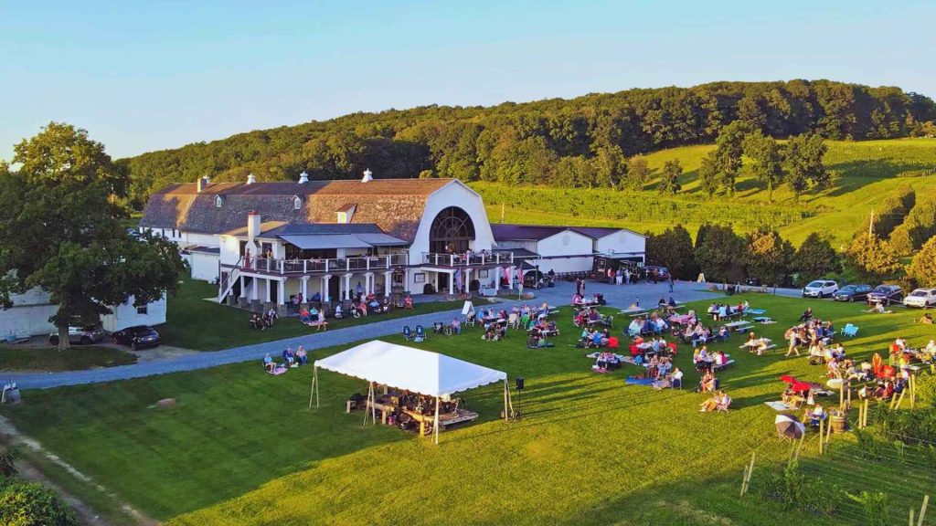 Millbrook Winery in Hudson Valley with vineyard views