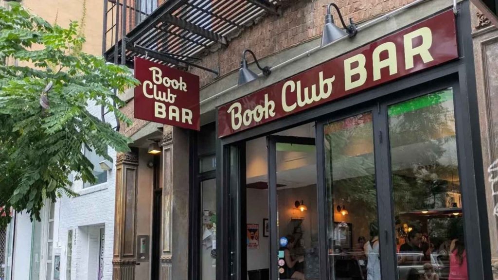 Book Club Bar exterior in NYC’s East Village