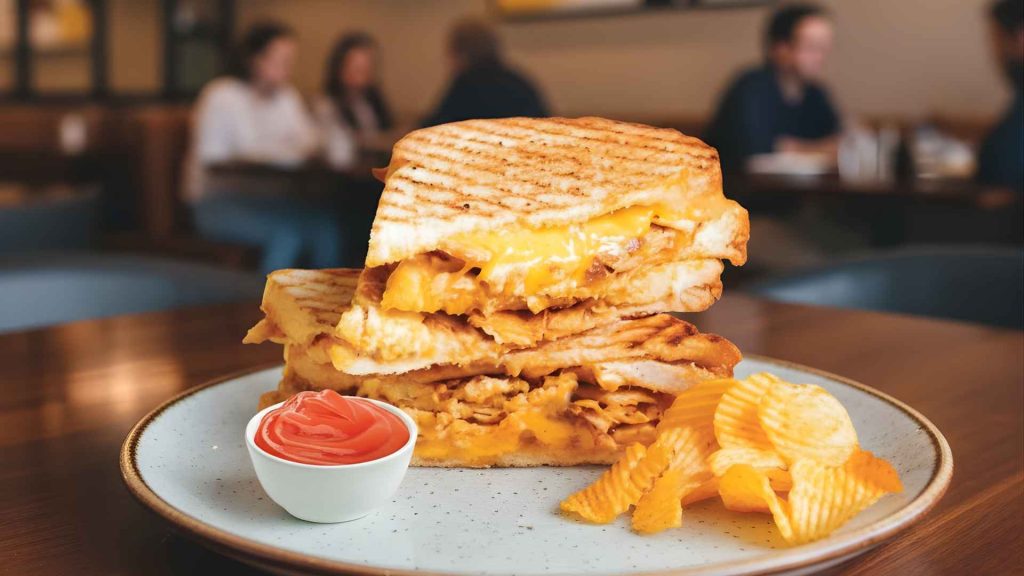  Gourmet grilled chicken pastrami sandwich, a top pick for the best fast food in Dhaka.
