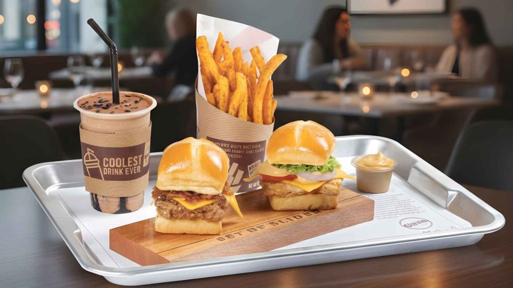 Mini sliders and chocolate shake combo from the best fast food in Dhaka.