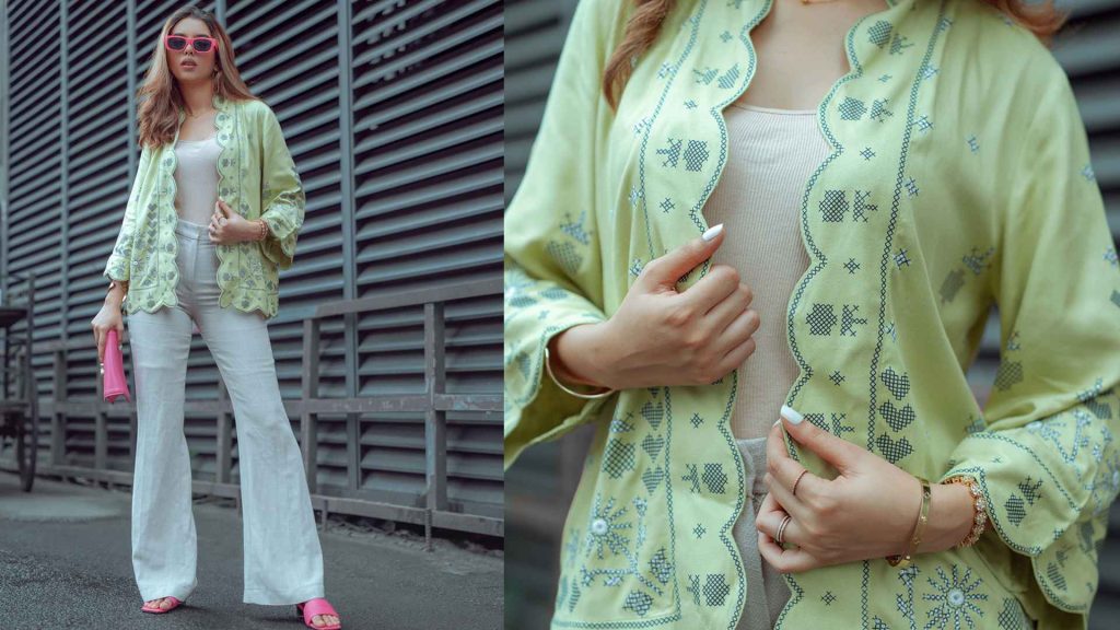 Taaga embroidered fusion streetwear look