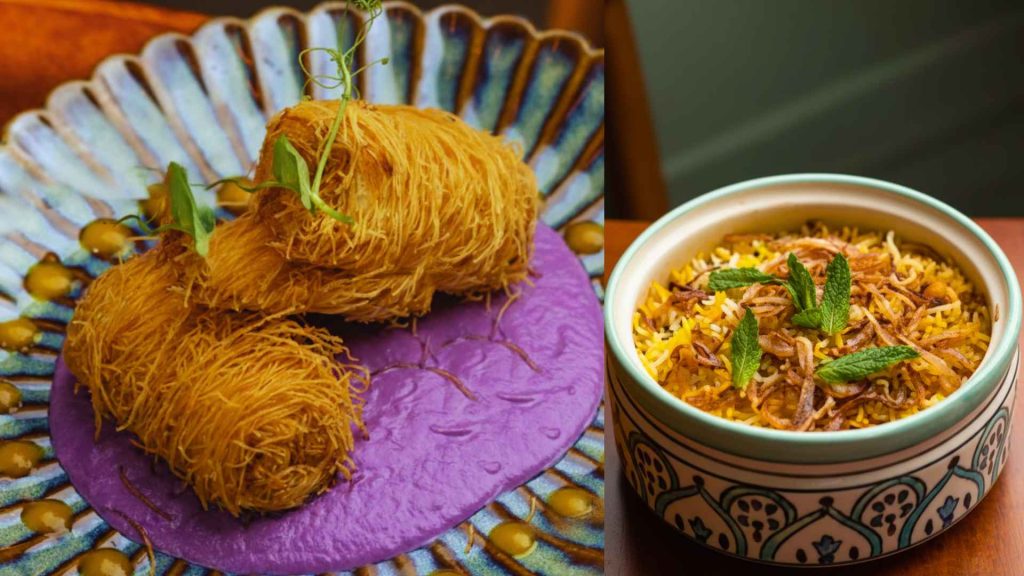 Bungalow NYC dessert and biryani dishes
