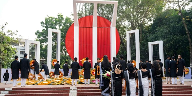 International Mother Language Day Bangladesh tribute at Shaheed Minar February 21