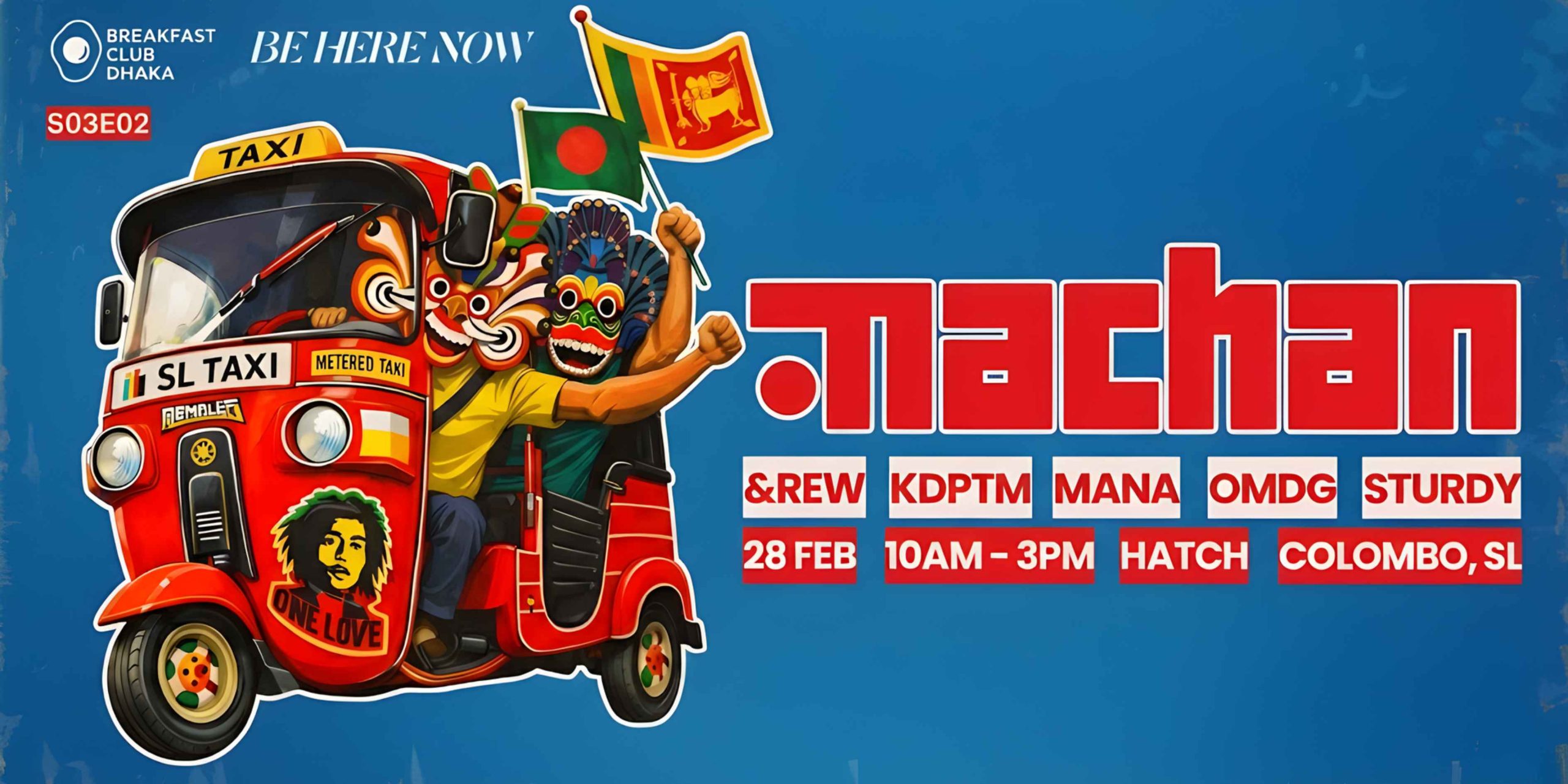 Breakfast Club hosting a high-energy morning rave in Colombo for MACHAN S03E02, bringing Dhaka’s revolutionary sunrise party culture to Sri Lanka.
