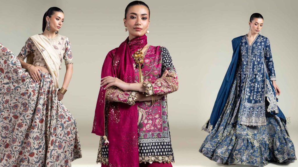 Vibrant stitched and unstitched kurtas defined by rich embroidery and contemporary South Asian patterns.