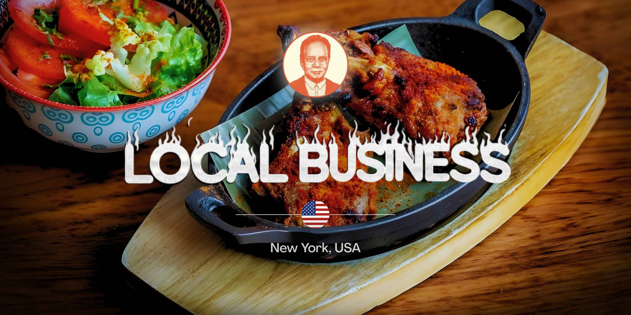 Top-down view of Bengali feast at Masalawala & Sons Brooklyn, featuring traditional clay pot dishes and regional Indian street food classics in Park Slope