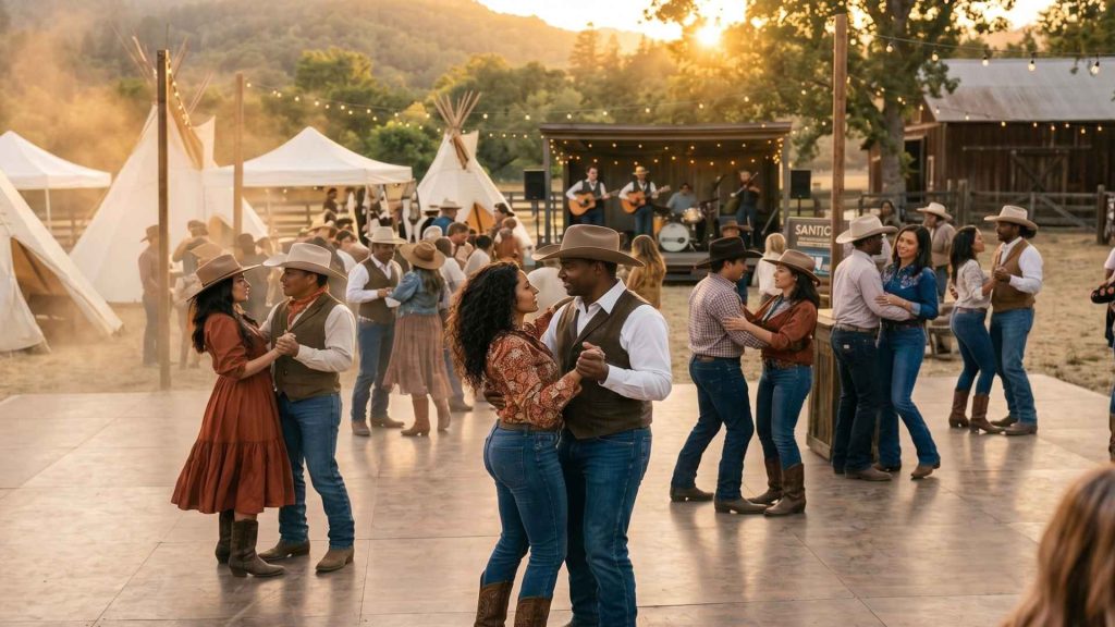 A professional chef plating a gourmet meal for a group of smiling guests at an indoor tasting event during the 2026 Kalahari Food & Wine Festival.