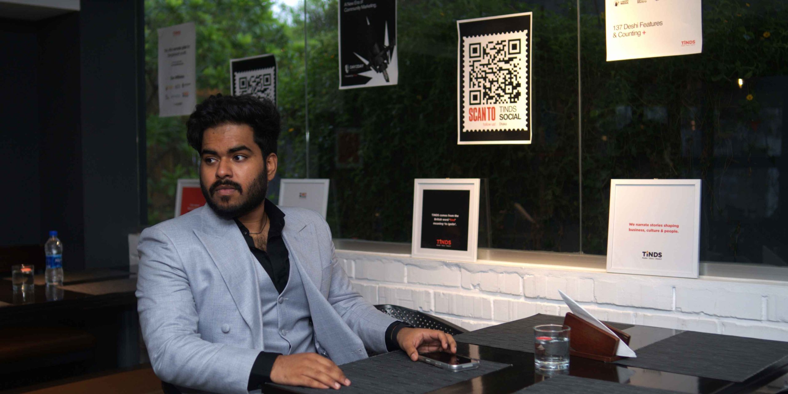 “Shitom Ahmed enjoying rooftop vibes and interacting with attendees at TINDS Social Dhaka”