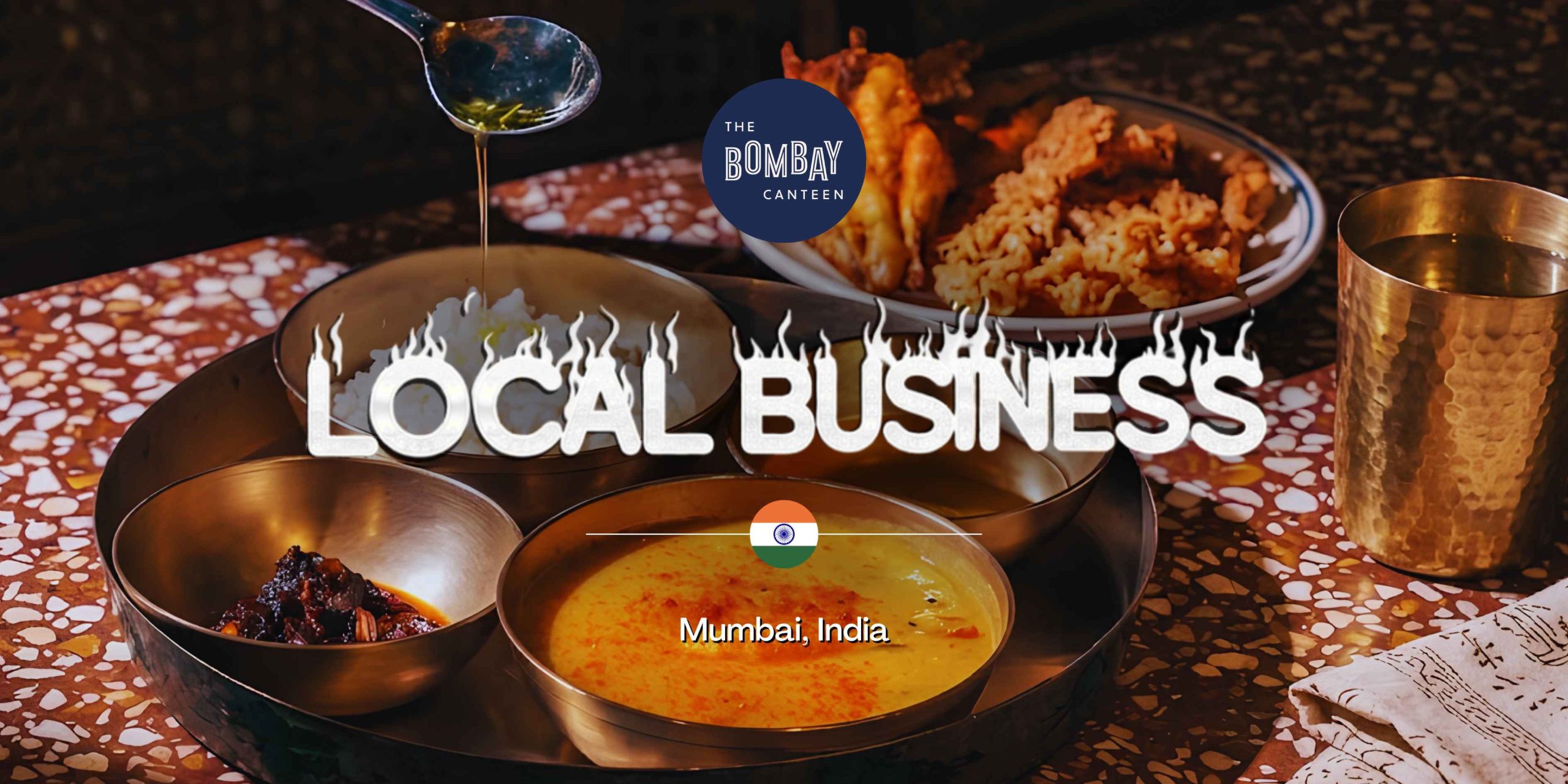 A traditional Indian thali featuring dal, rice, and regional delicacies at The Bombay Canteen, a top-rated local restaurant in Mumbai, India.